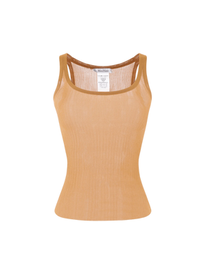 Bastia Ribbed Silk Sleeveless Top-MAX MARA-JOHN JULIA