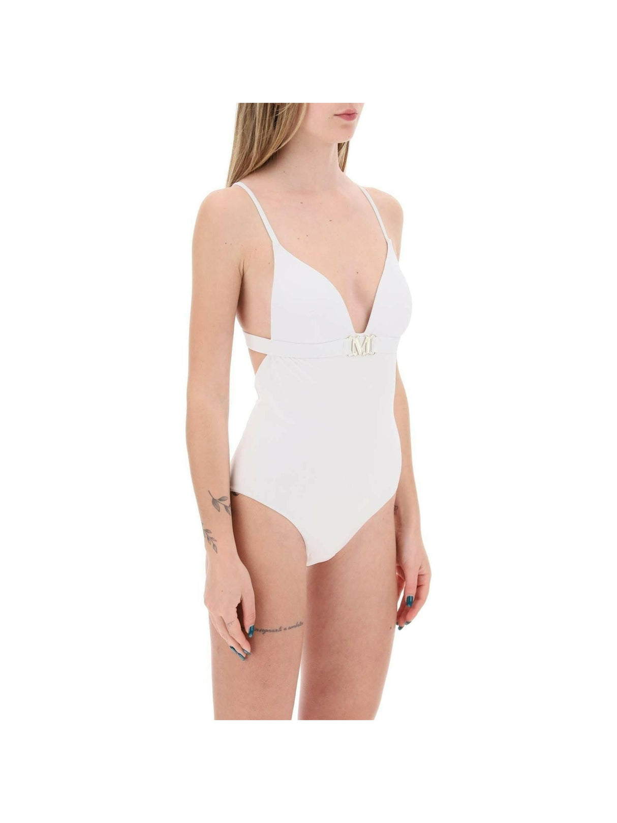 White Cecilia One-Piece Swimsuit MAX MARA BEACHWEAR JOHN JULIA.