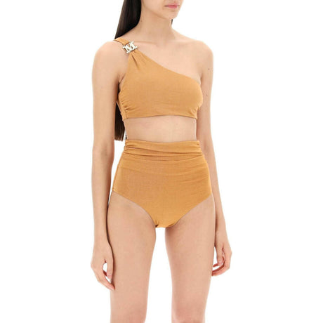 Orange Lurex One Shoulder Bikini Top MAX MARA BEACHWEAR JOHN JULIA.