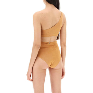 Orange Lurex One Shoulder Bikini Top MAX MARA BEACHWEAR JOHN JULIA.