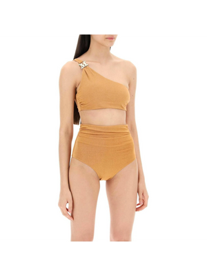 Orange Lurex One Shoulder Bikini Top MAX MARA BEACHWEAR JOHN JULIA.