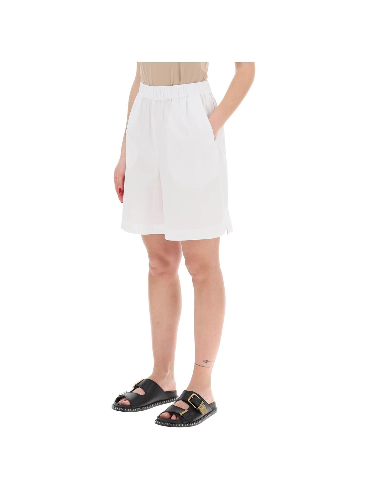 Flared Beachwear Shorts-Max Mara Beachwear-JOHN JULIA