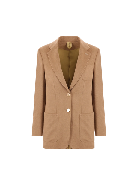 Blasy Single-breasted Camel Jacket-MAX MARA-JOHN JULIA