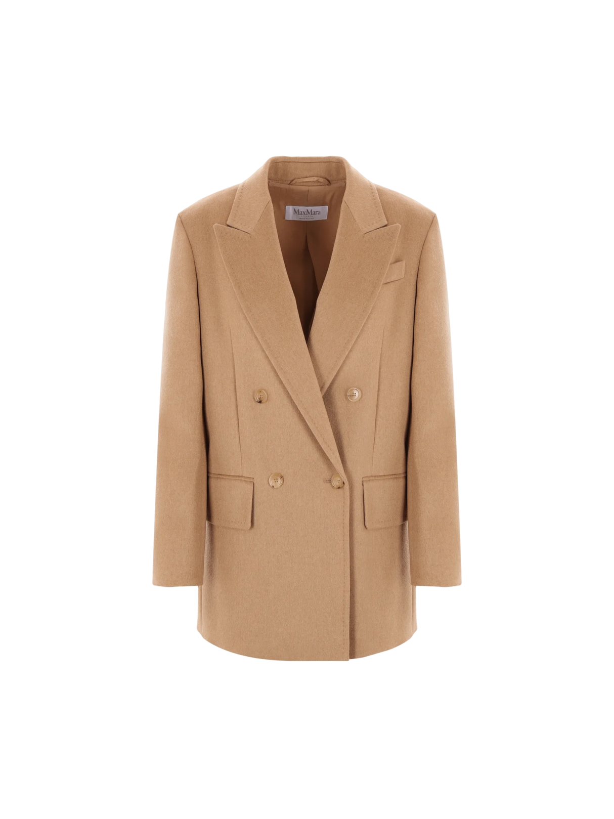 Double-breasted Camelwool Jacket-MAX MARA-JOHN JULIA