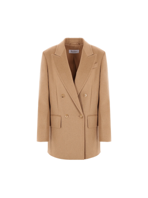 Double-breasted Camelwool Jacket-MAX MARA-JOHN JULIA