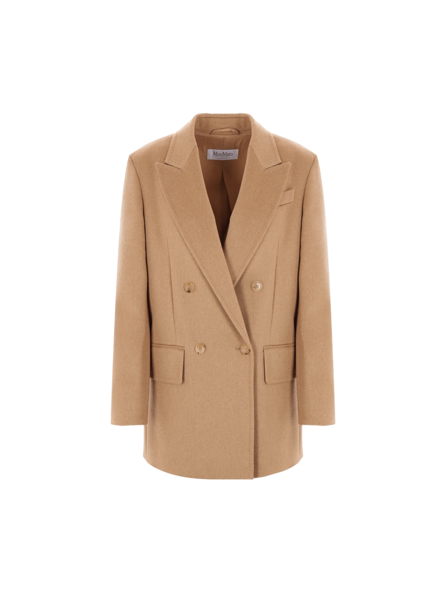 Double-breasted Camelwool Jacket-MAX MARA-JOHN JULIA