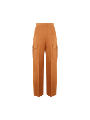 MAX MARA-Edda Stretch Cotton Cargo Pants-JOHN JULIA