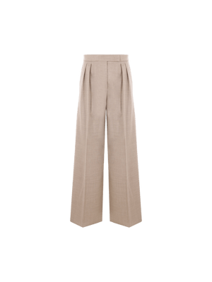 Entrata Wide-leg Wool Trousers-MAX MARA-JOHN JULIA