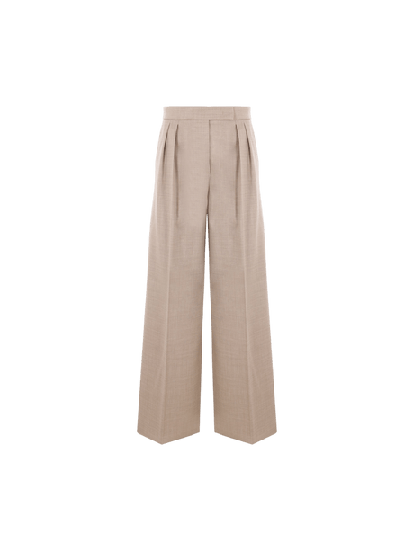 Entrata Wide-leg Wool Trousers-MAX MARA-JOHN JULIA