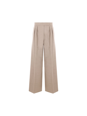 Entrata Wide-leg Wool Trousers-MAX MARA-JOHN JULIA