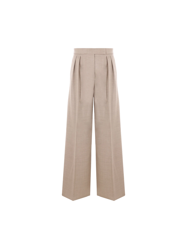 Entrata Wide-leg Wool Trousers-MAX MARA-JOHN JULIA