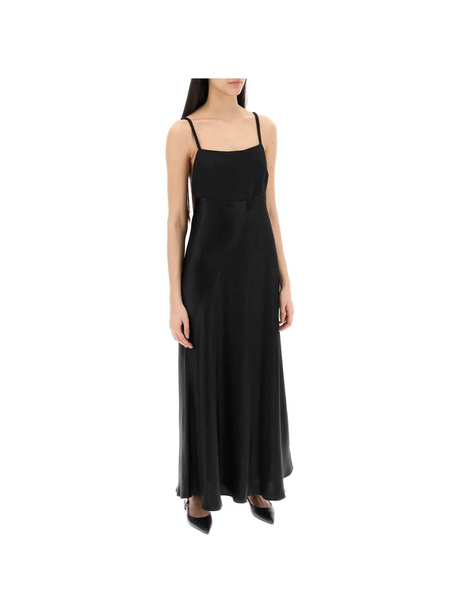 Black Baden Leisure Satin Maxi Dress MAX MARA LEISURE JOHN JULIA.