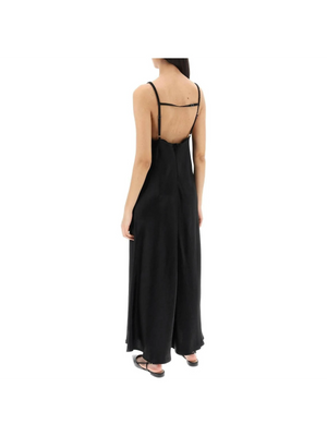 Black Baden Leisure Satin Maxi Dress MAX MARA LEISURE JOHN JULIA.