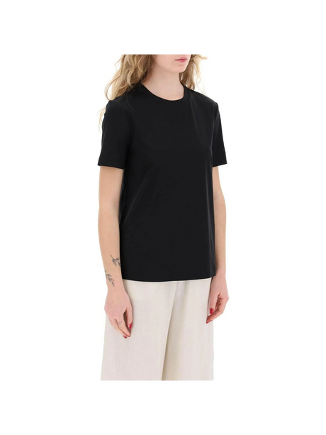 Black Cosmo Leisure Stretch-Cotton T-Shirt MAX MARA LEISURE JOHN JULIA.