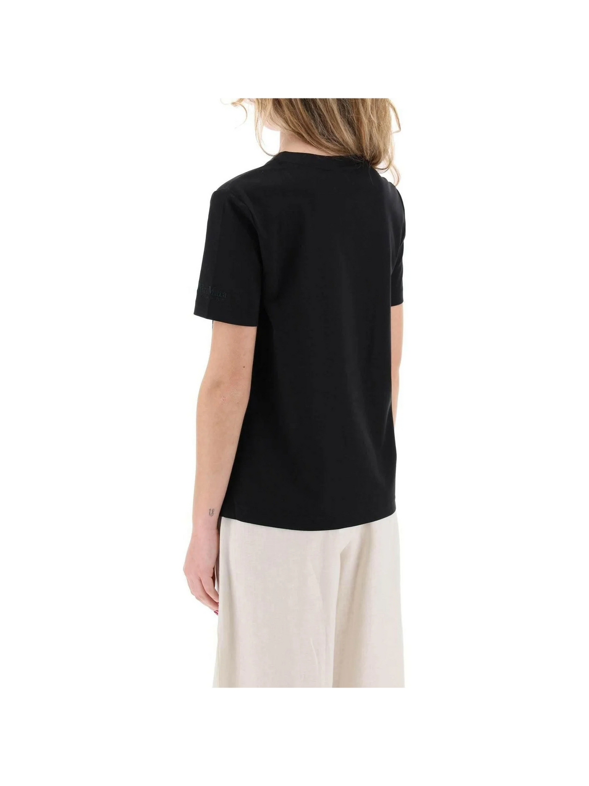 Black Cosmo Leisure Stretch-Cotton T-Shirt MAX MARA LEISURE JOHN JULIA.