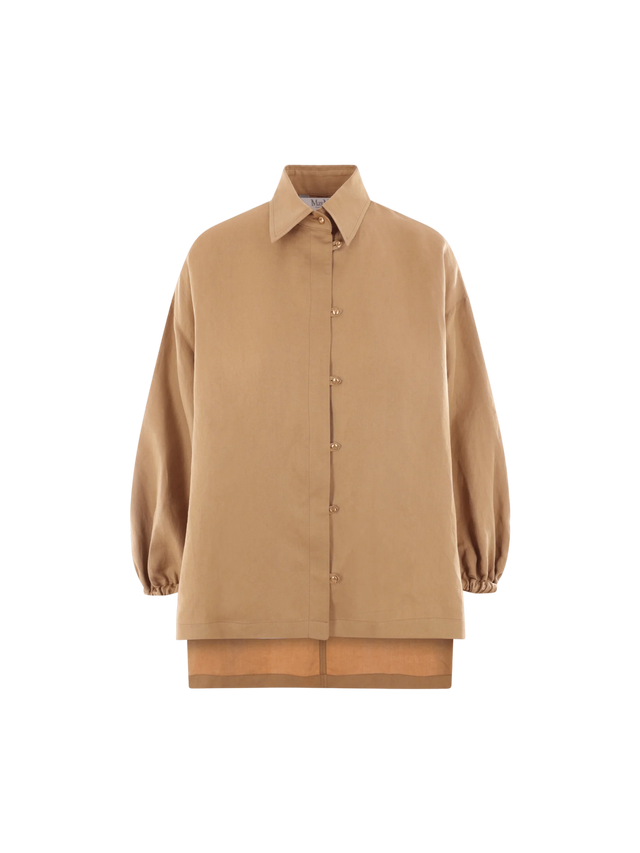 MAX MARA-Linen and Silk Loose-fit Shirt-JOHN JULIA