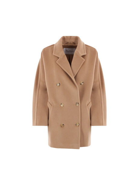 Rebus Wool Cashmere Peacoat-MAX MARA-JOHN JULIA