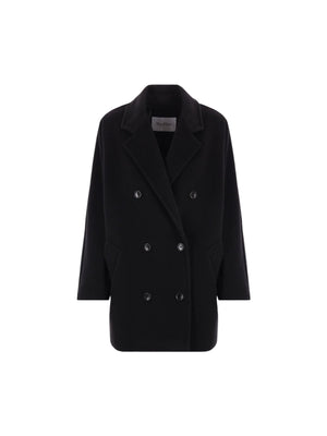 Rebus Wool Cashmere Peacoat-MAX MARA-JOHN JULIA