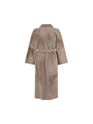 Shearling Wrap Coat-Max Mara-JOHN JULIA