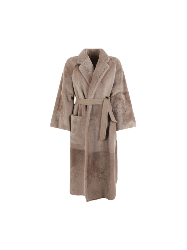 Shearling Wrap Coat-Max Mara-JOHN JULIA