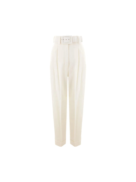 Wide-leg Grain De Poudre Trousers-MAX MARA-JOHN JULIA