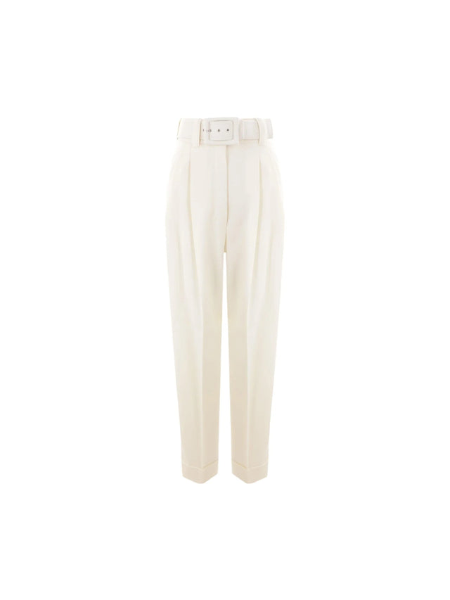 Wide-leg Grain De Poudre Trousers-MAX MARA-JOHN JULIA