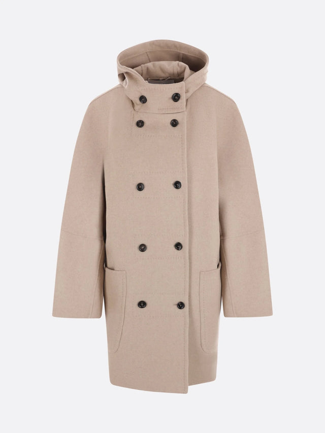 Wool And Cashmere Hooded Coat-MAX MARA-JOHN JULIA