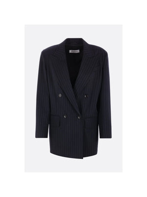 Wool Double-breasted Jacket-MAX MARA-JOHN JULIA