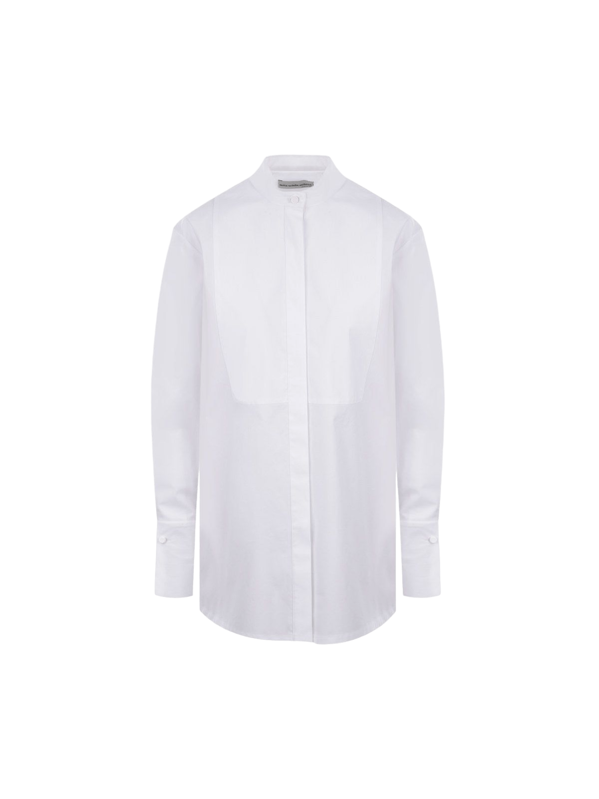 Bib-detailed Poplin Shirt-MILA SCHON-JOHN JULIA