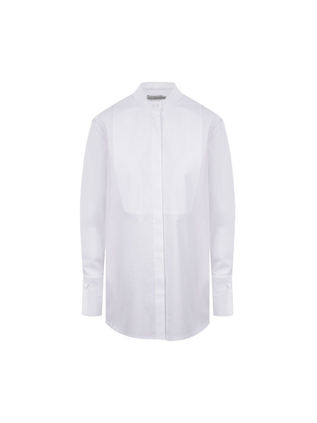 Bib-detailed Poplin Shirt-MILA SCHON-JOHN JULIA