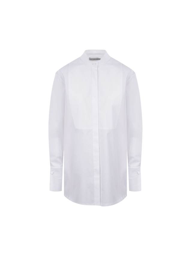 Bib-detailed Poplin Shirt-MILA SCHON-JOHN JULIA