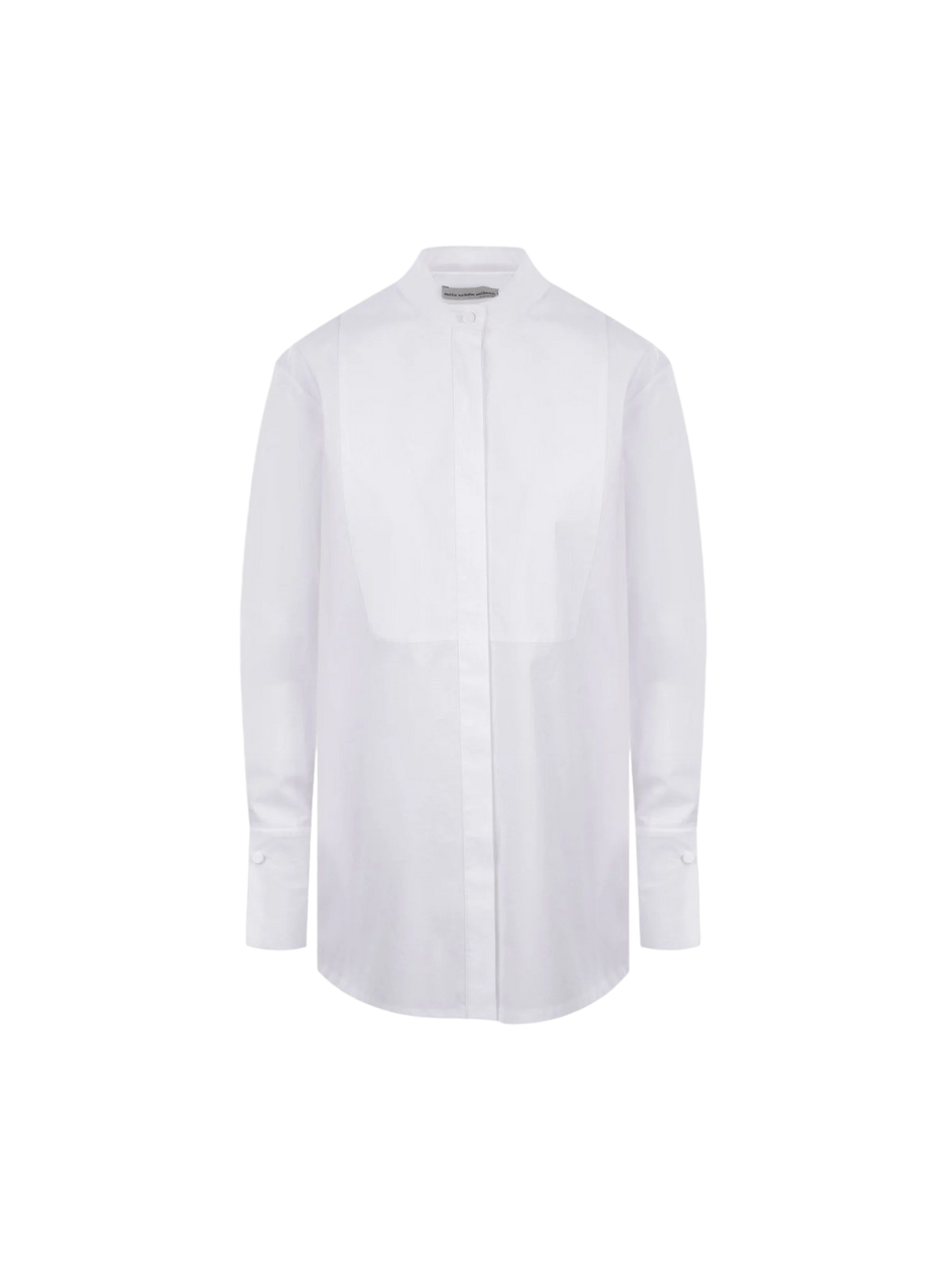 Bib-detailed Poplin Shirt-MILA SCHON-JOHN JULIA