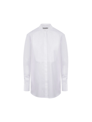 Bib-detailed Poplin Shirt-MILA SCHON-JOHN JULIA