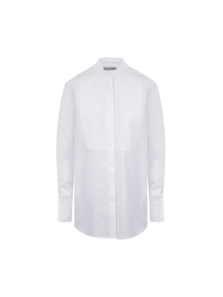 Bib-detailed Poplin Shirt-MILA SCHON-JOHN JULIA