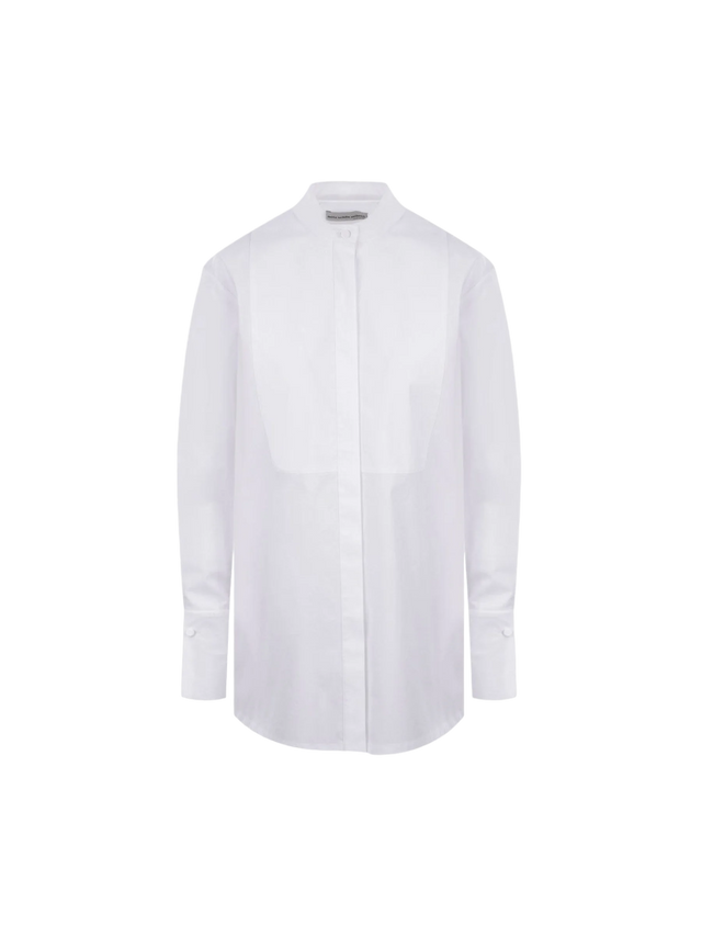 Bib-detailed Poplin Shirt-MILA SCHON-JOHN JULIA