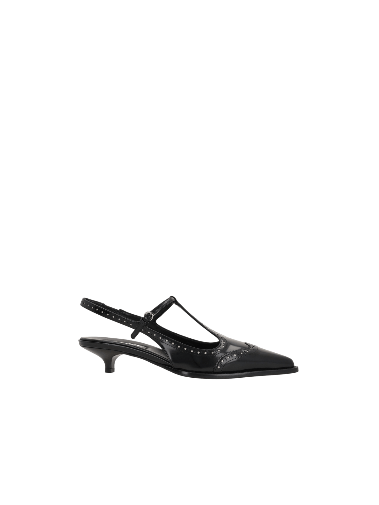 Brogue Brushed Leather Slingbacks-MIU MIU-JOHN JULIA