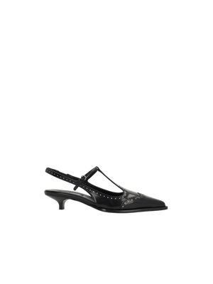 Brogue Brushed Leather Slingbacks-MIU MIU-JOHN JULIA