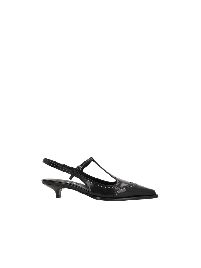 Brogue Brushed Leather Slingbacks-MIU MIU-JOHN JULIA