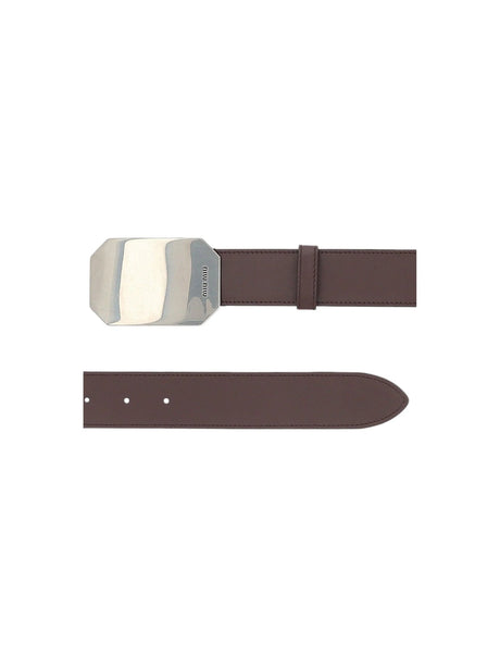 MIU MIU-City Leather Belt-JOHN JULIA