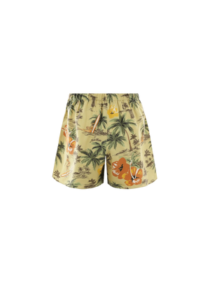 Hawaii Printed Silk Short Pants-MIU MIU-JOHN JULIA