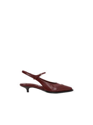 Polished Leather Slingbacks-MIU MIU-JOHN JULIA