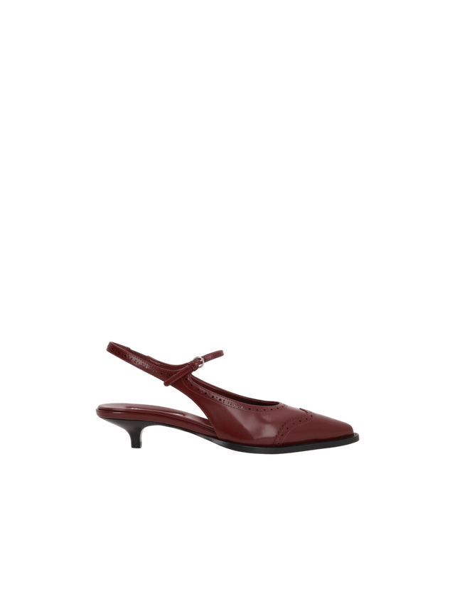 Polished Leather Slingbacks-MIU MIU-JOHN JULIA