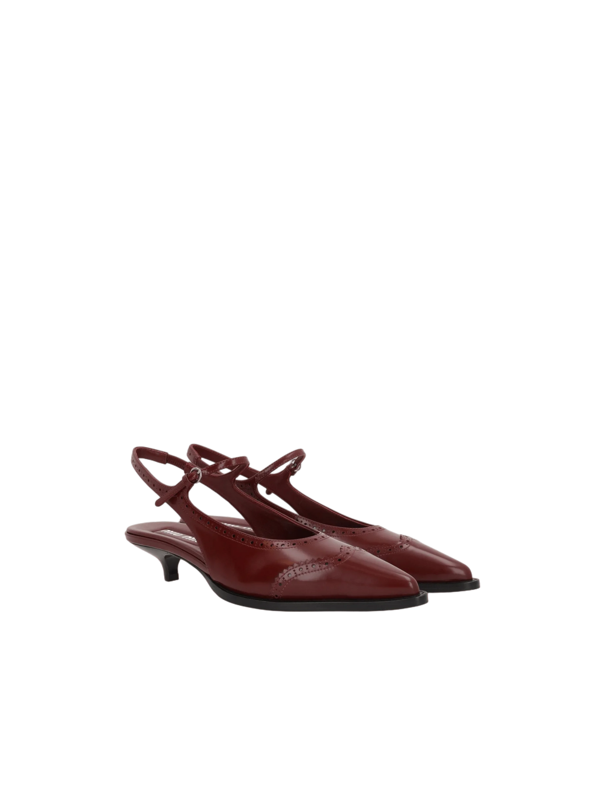 Polished Leather Slingbacks-MIU MIU-JOHN JULIA