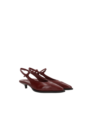 Polished Leather Slingbacks-MIU MIU-JOHN JULIA