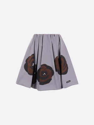 Rose Print Poplin Skirt-MIU MIU-JOHN JULIA