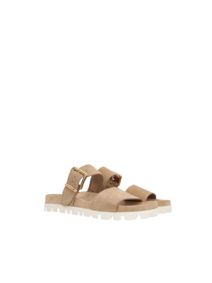 Suede Flat Sandals-MIU MIU-JOHN JULIA