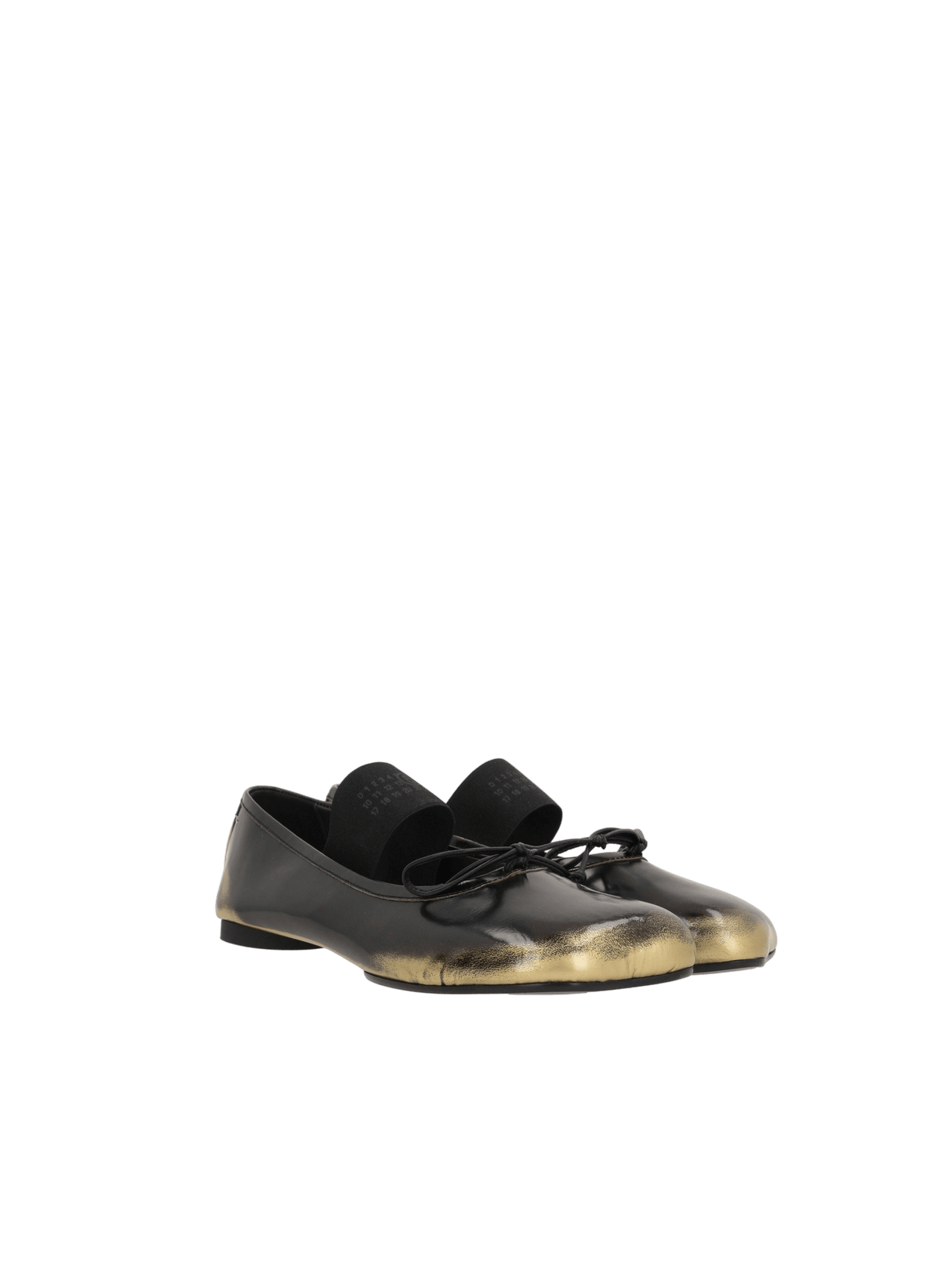 Anatomic Shiny Leather Ballerinas-MM6 MAISON MARGIELA-JOHN JULIA