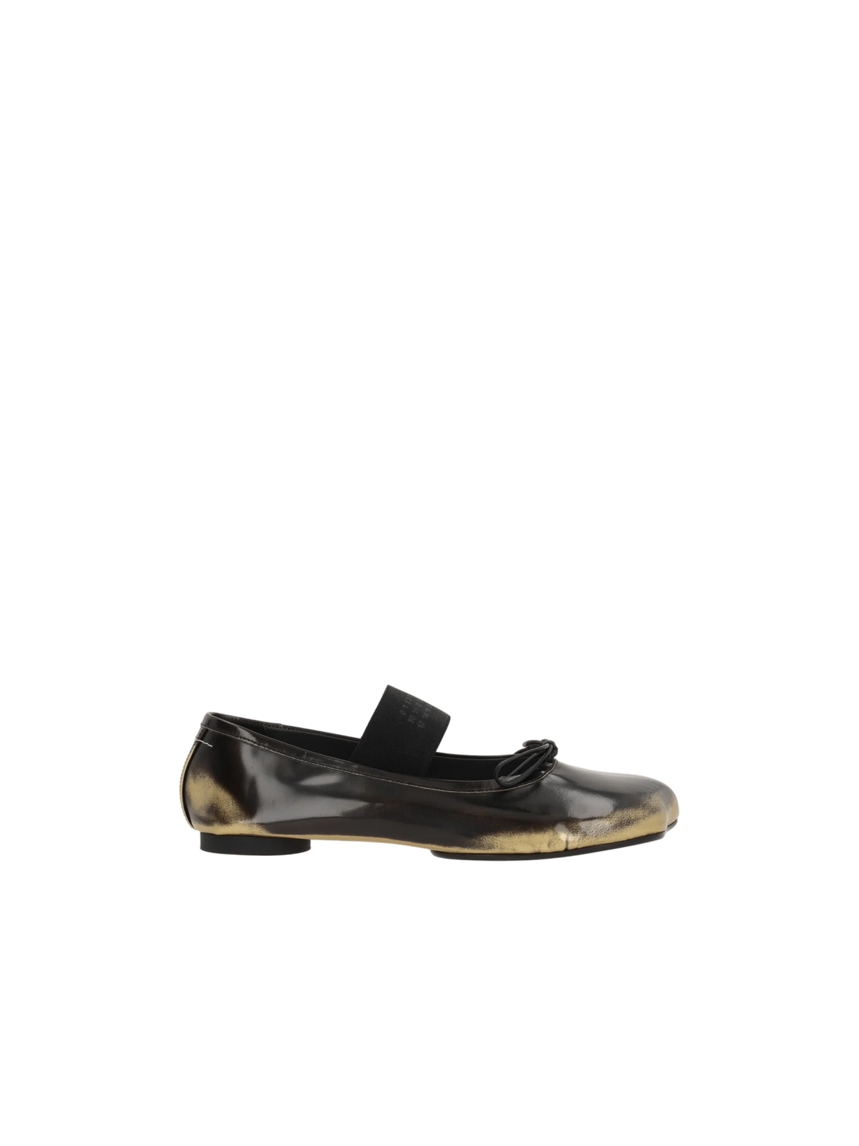 Anatomic Shiny Leather Ballerinas-MM6 MAISON MARGIELA-JOHN JULIA