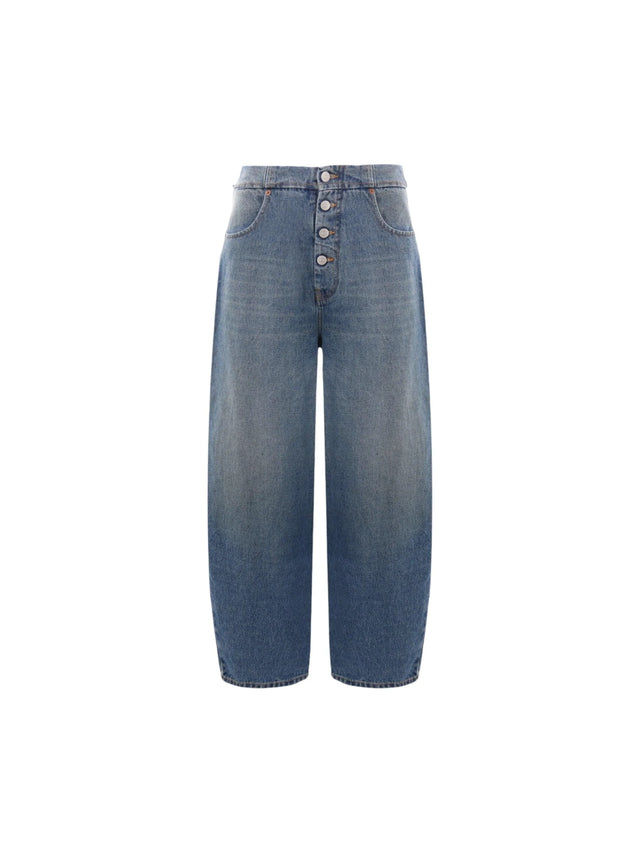 Baggy-fit Denim Jeans-MM6 MAISON MARGIELA-JOHN JULIA