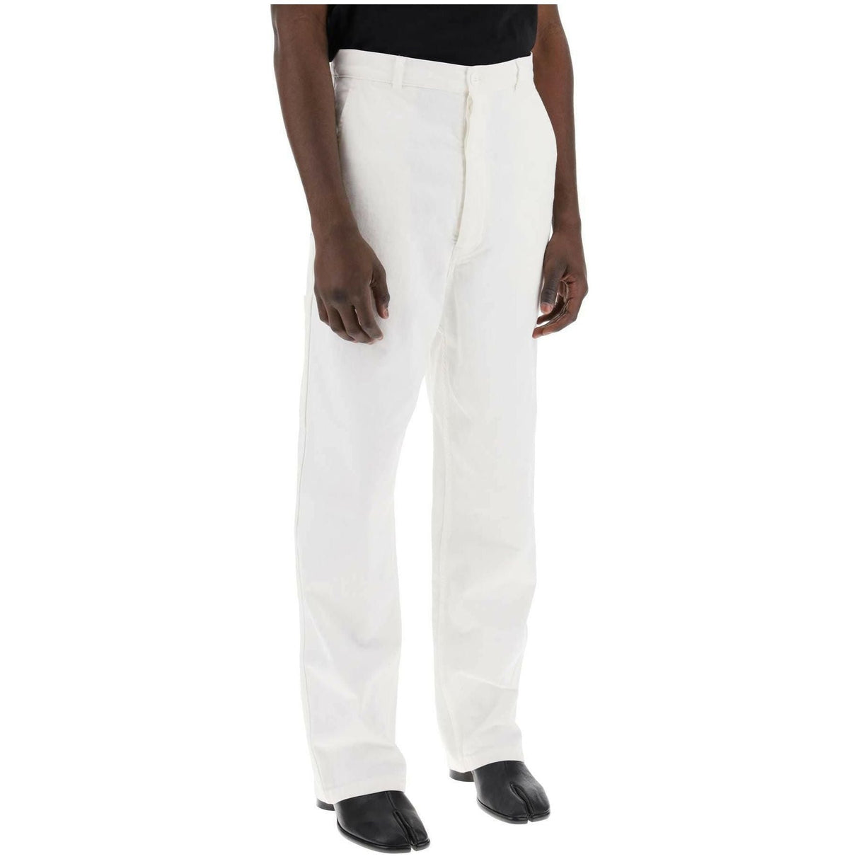 White Cotton Bull Pants MM6 MAISON MARGIELA JOHN JULIA.